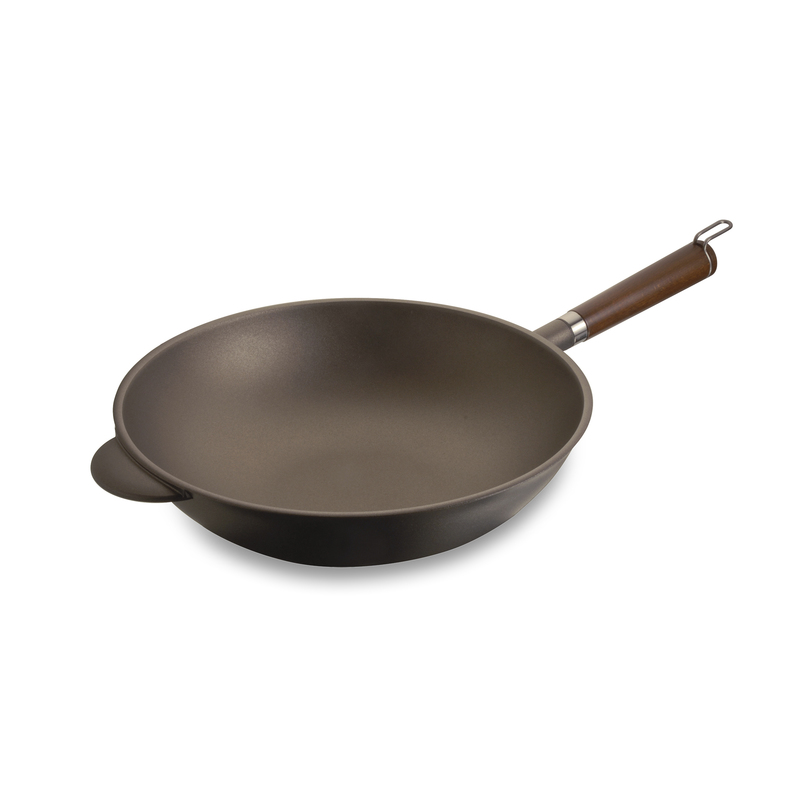 意大利原产Pentolpress特氟龙涂层不粘锅 燃气炒锅32cm棕色