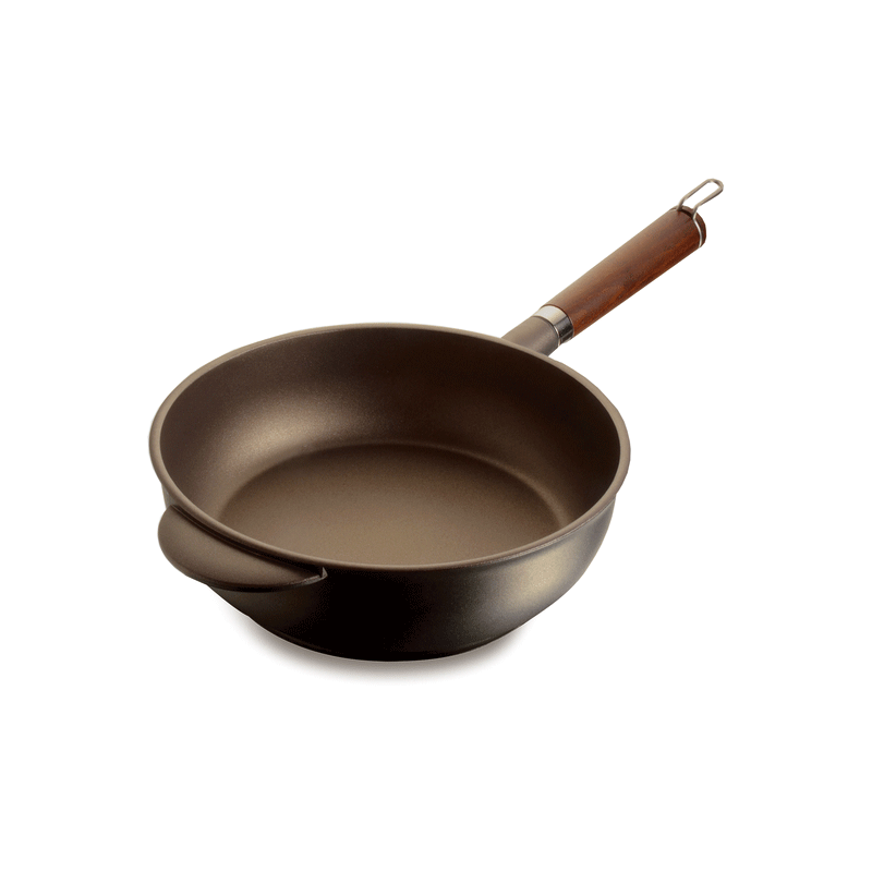 意大利原产Pentolpress特氟龙涂层煎锅 电磁燃气两用28cm棕色