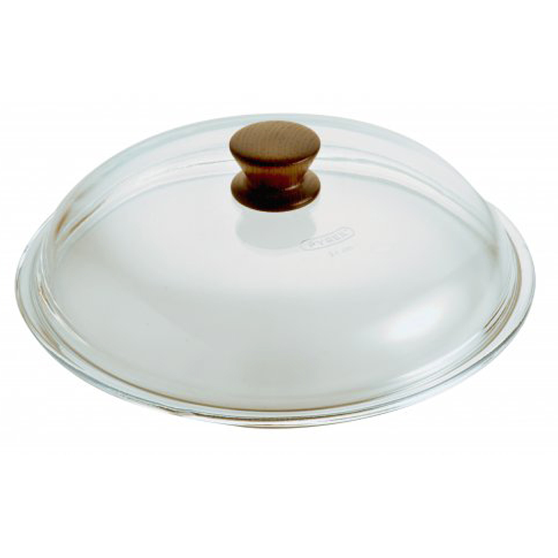 意大利原产PENTOLPRESS高硼硅玻璃锅盖 木质把手24cm透明